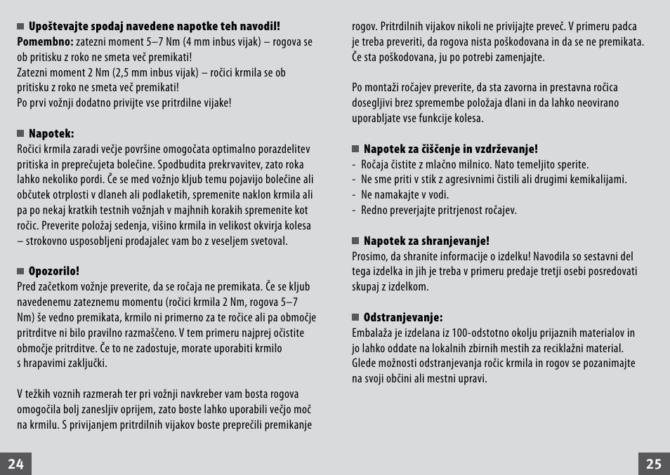 Crivit Bike Handlebar Grips User Manual | Page 13 / 23