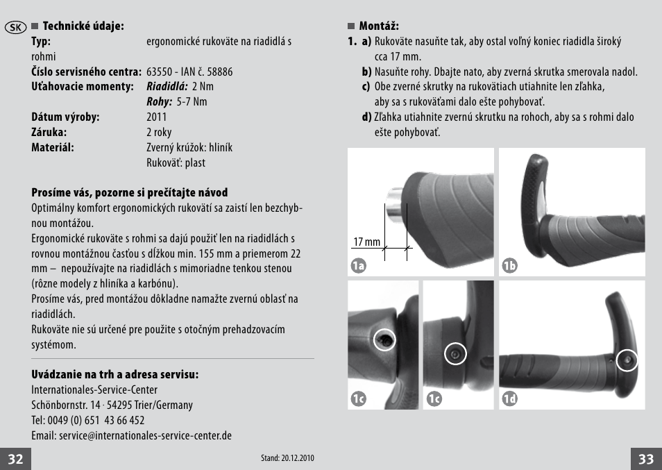 Crivit Bike Handlebar Grips User Manual | Page 17 / 23