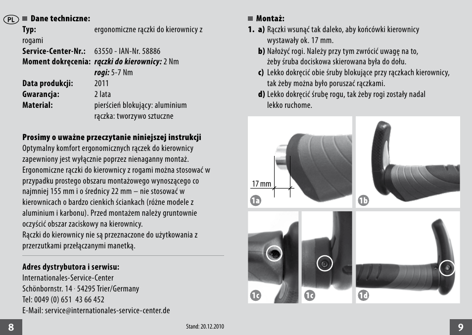 Crivit Bike Handlebar Grips User Manual | Page 5 / 23