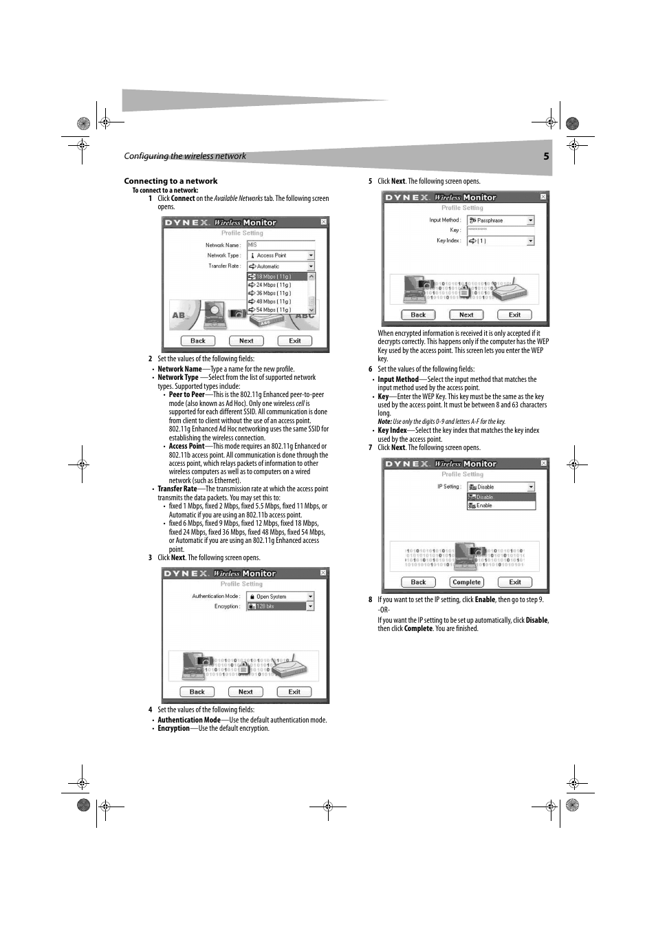 Dynex DX-WGPNBC User Manual | Page 5 / 24