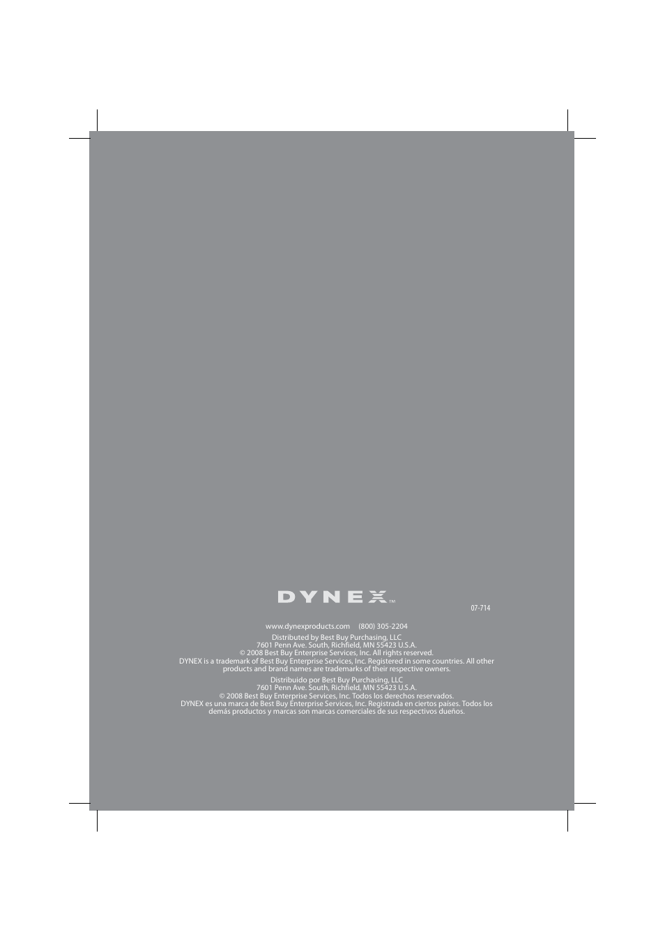 Dynex DX-LCD26-09 User Manual | Page 36 / 36