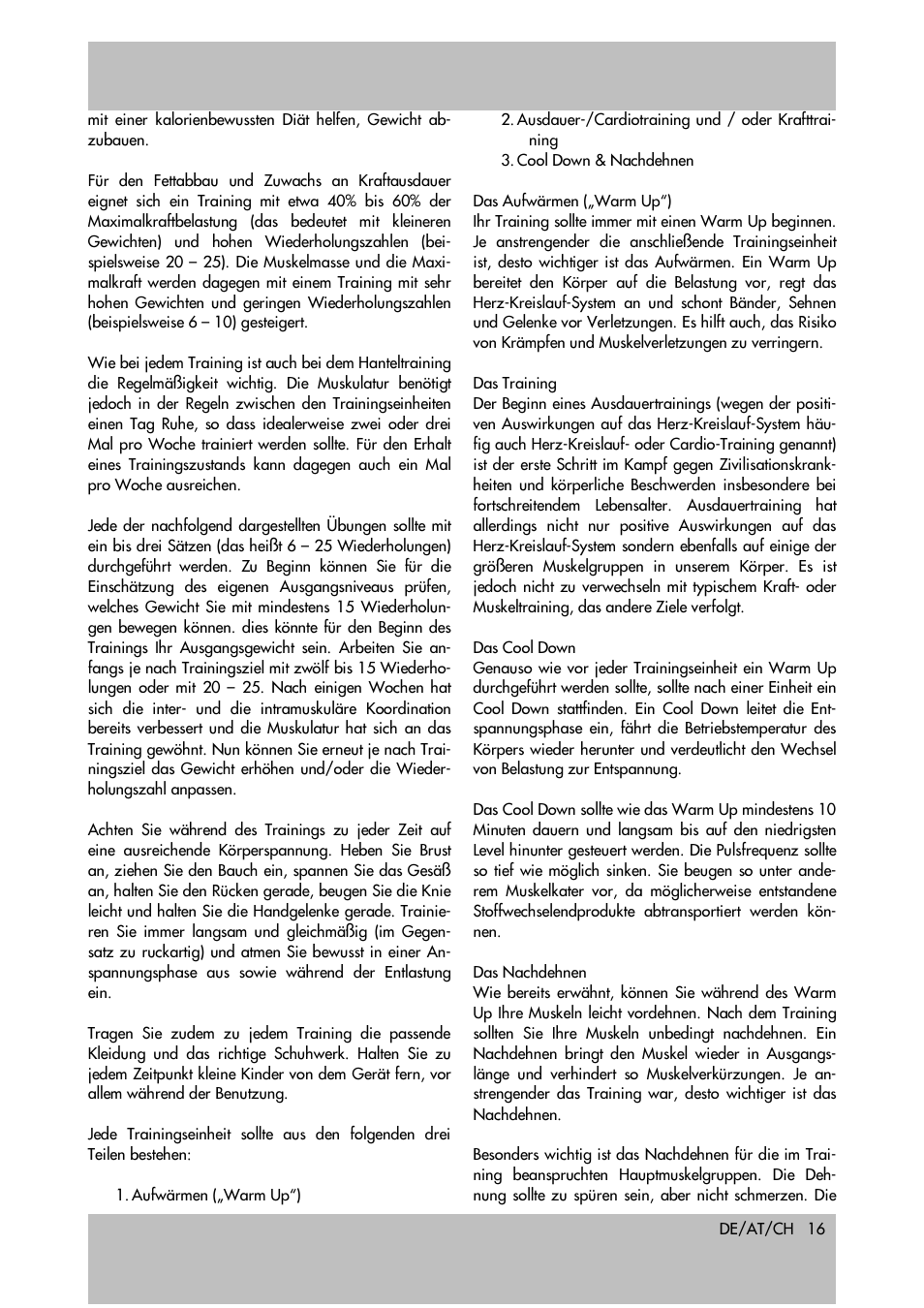 Crivit Dumbbell Set User Manual | Page 16 / 20