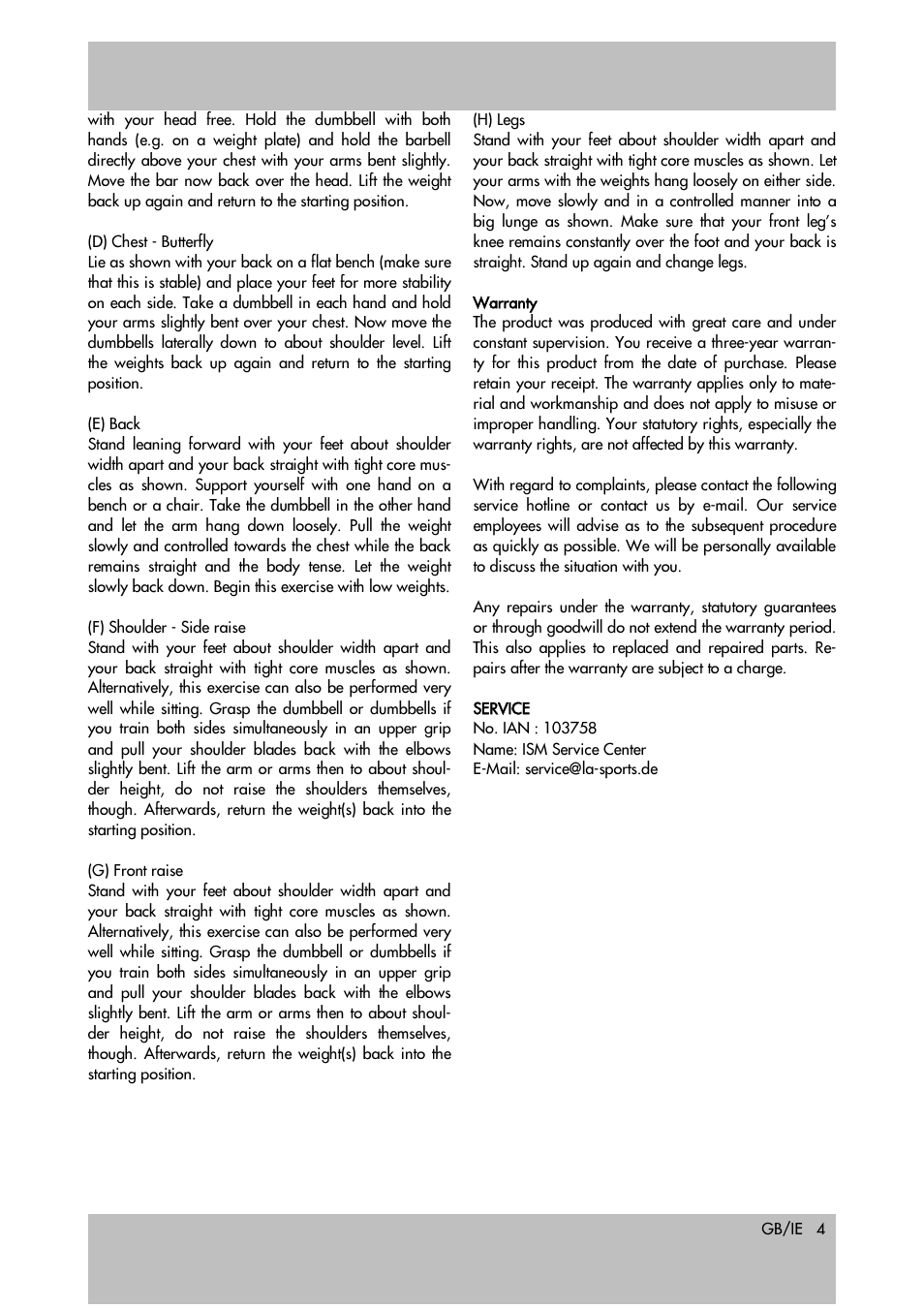 Crivit Dumbbell Set User Manual | Page 4 / 20