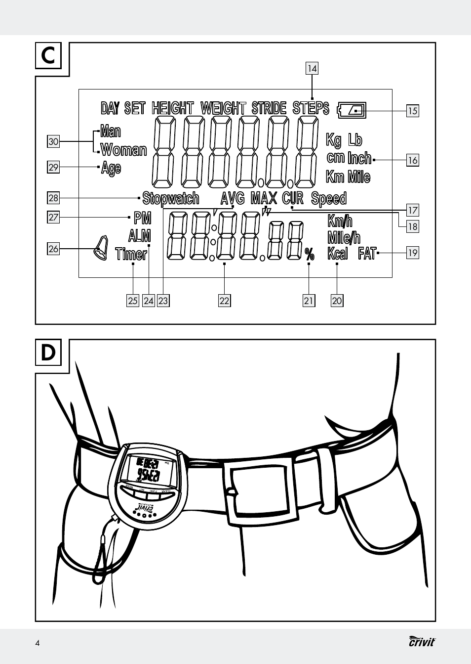 Crivit H14347 User Manual | Page 4 / 61