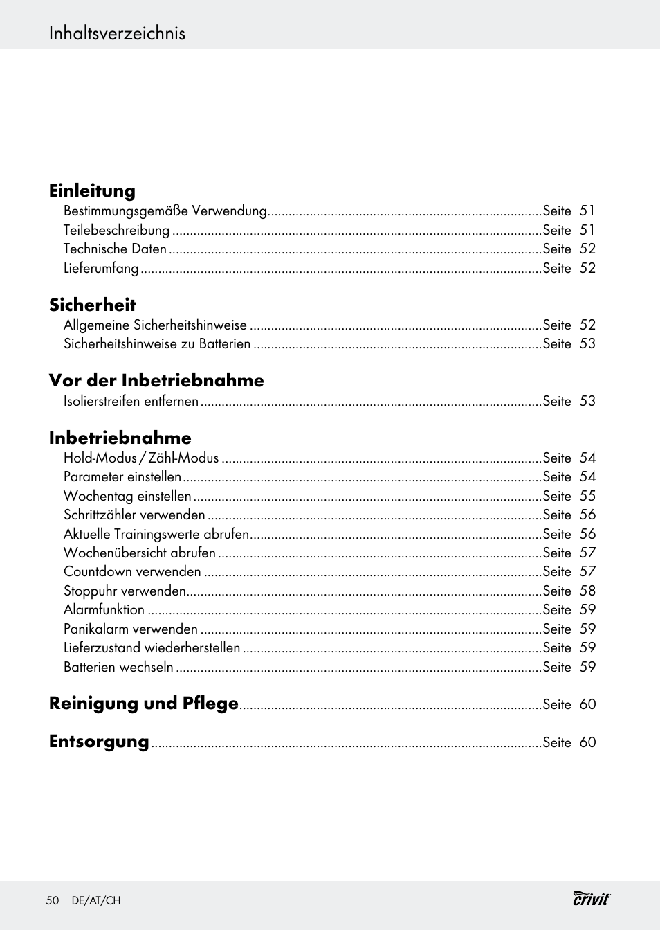 Crivit H14347 User Manual | Page 50 / 61