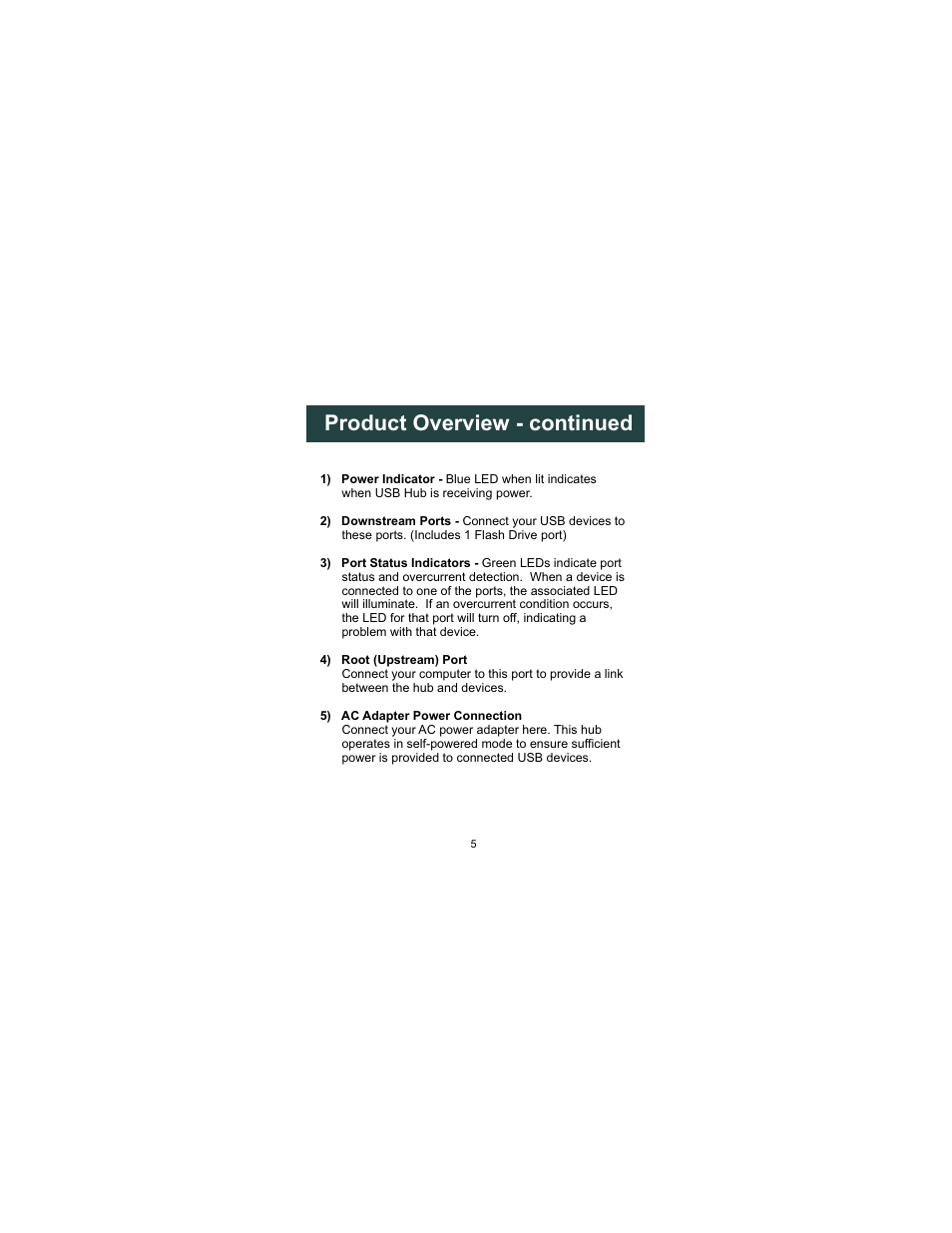 Product overview - continued | Dynex DX-H720P User Manual | Page 7 / 11