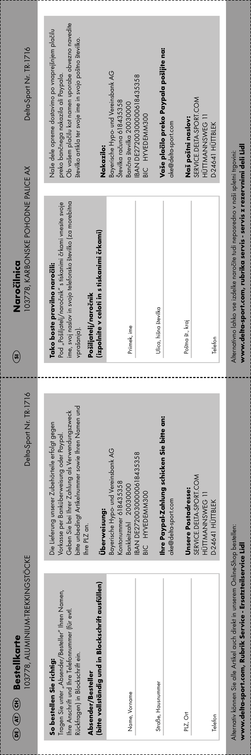 Bes tellk ar te, Nar očilnica | Crivit TR-1716 User Manual | Page 25 / 28