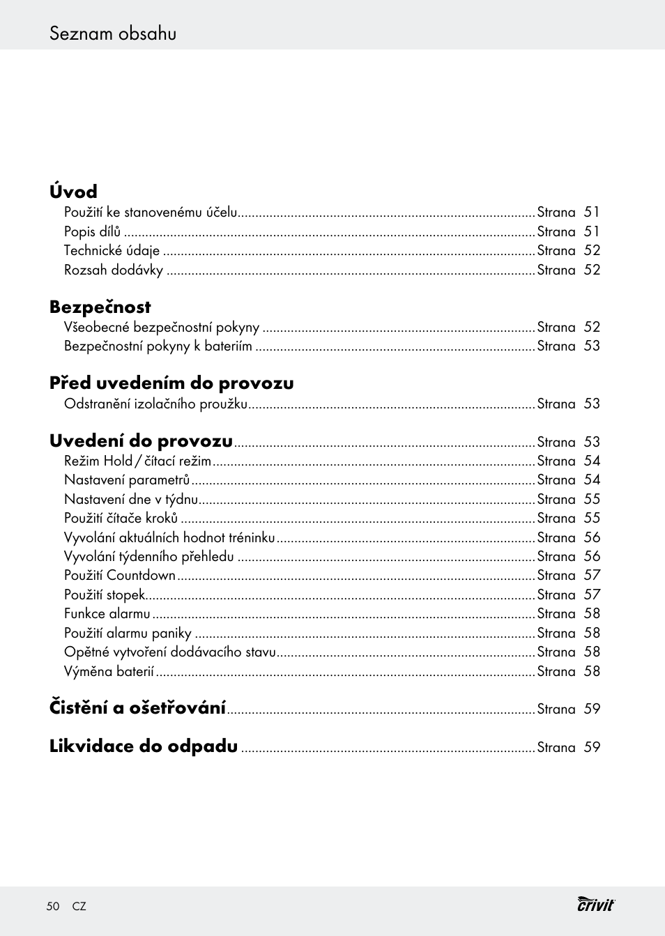 Crivit H14347 User Manual | Page 50 / 83