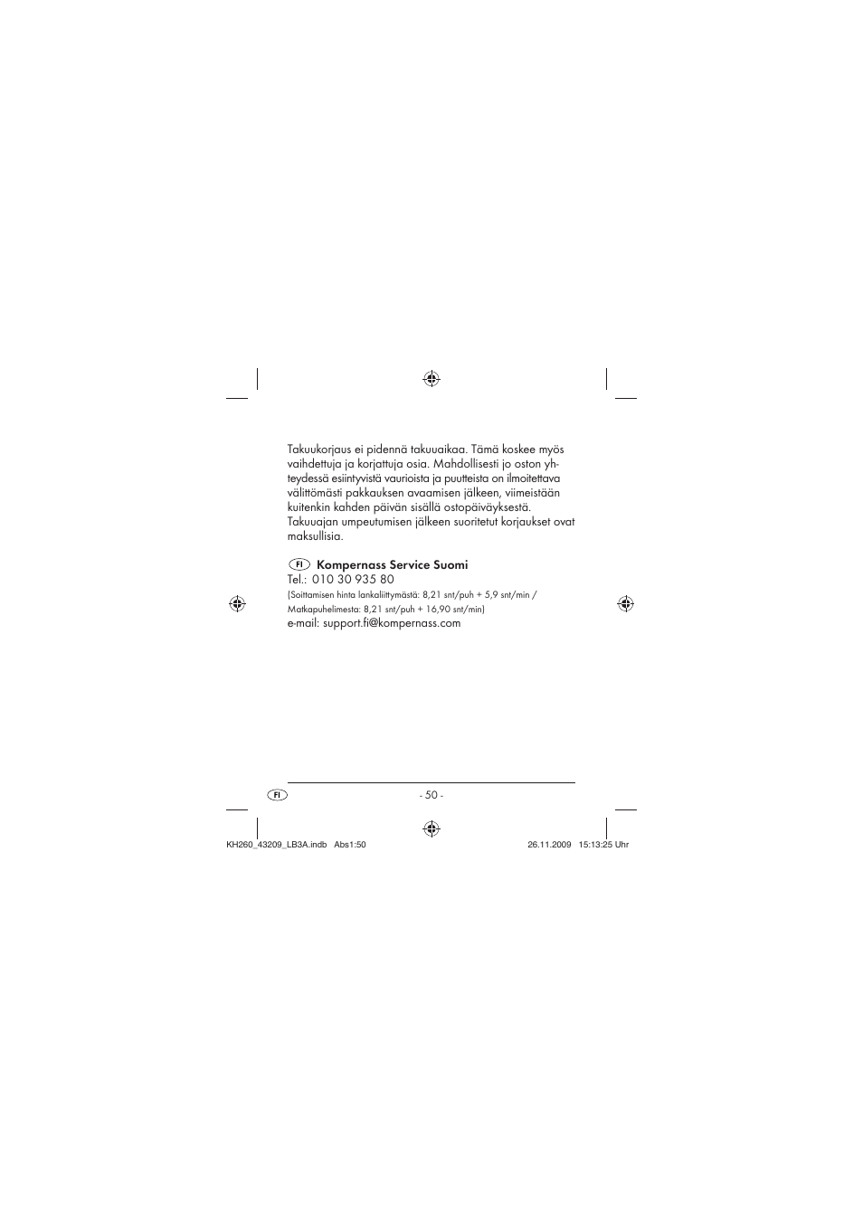 Crivit KH260-10/09-V2 User Manual | Page 52 / 80
