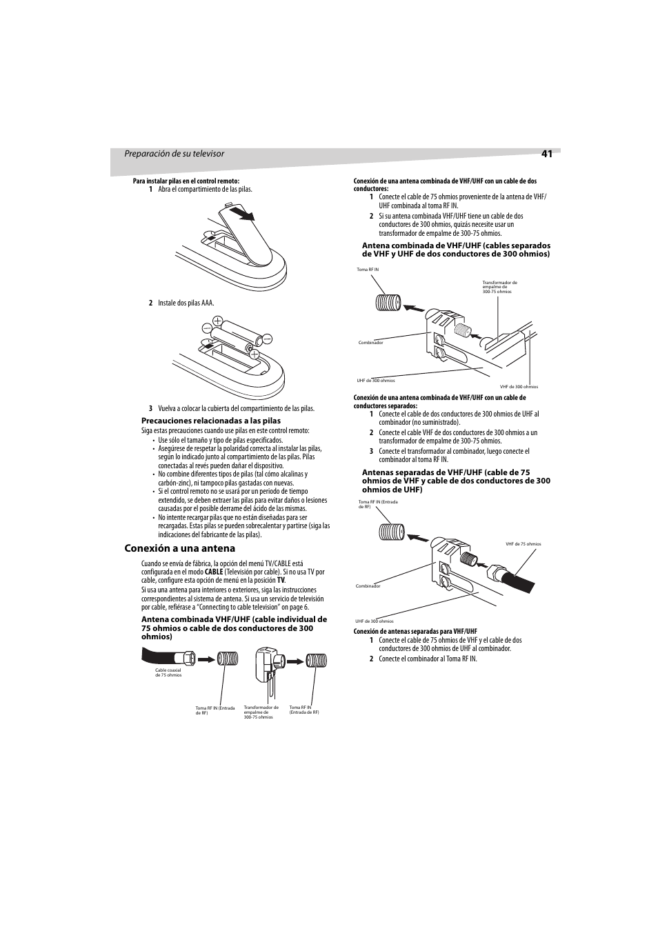 Conexión a una antena | Dynex DX-R32TV User Manual | Page 41 / 56