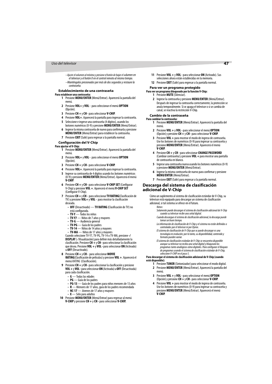 Dynex DX-R32TV User Manual | Page 47 / 56