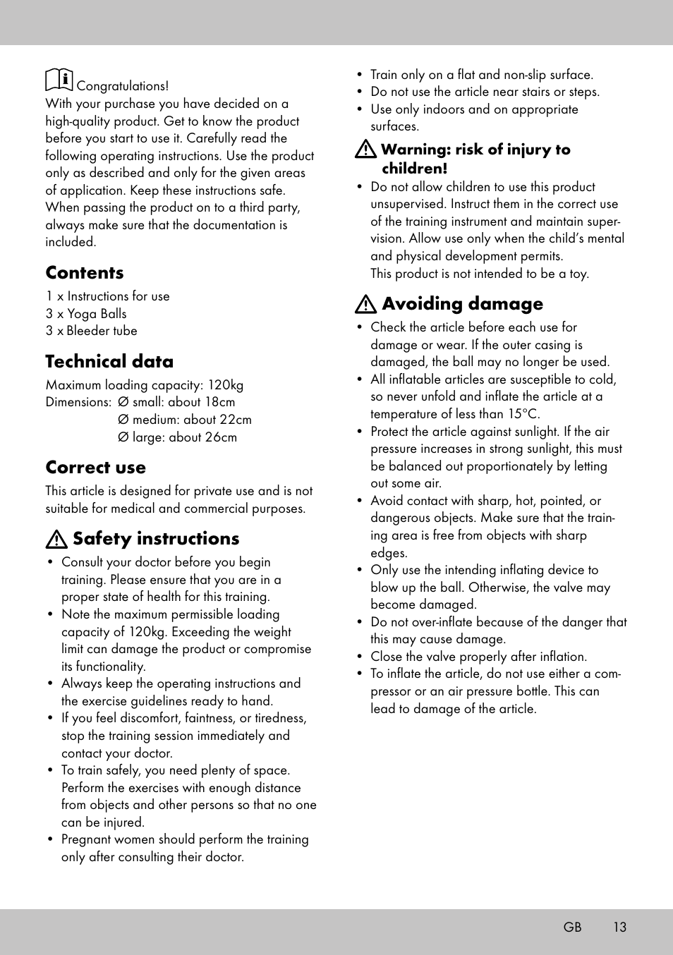 Crivit Yoga Block User Manual | Page 13 / 16