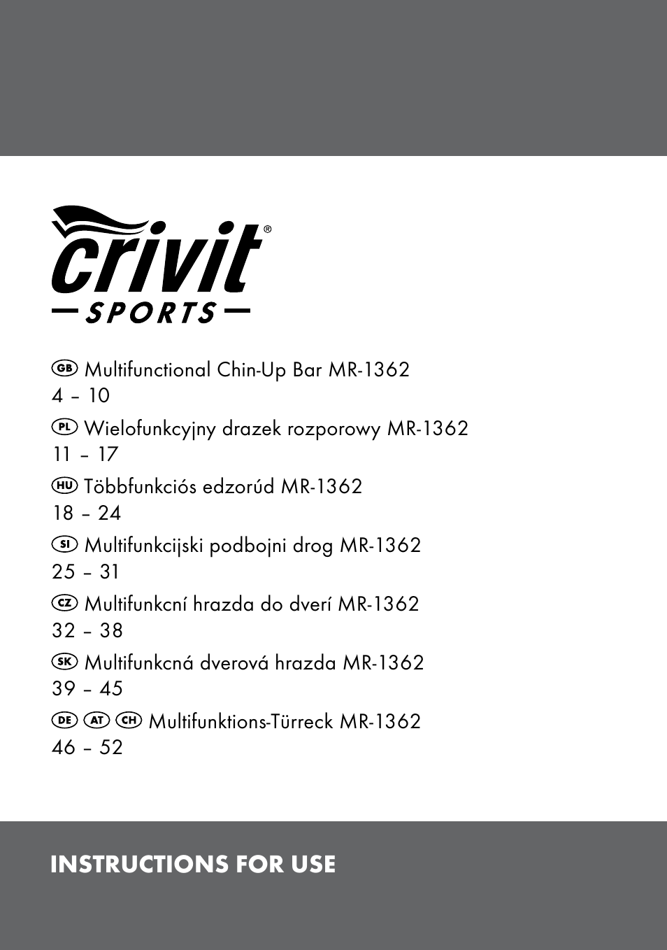 Crivit MR-1362 User Manual | 56 pages