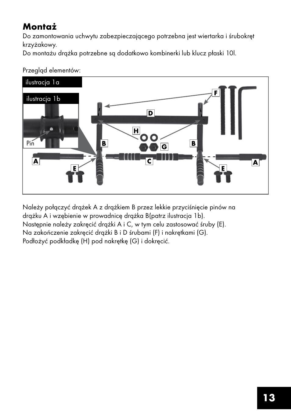 13 montaż | Crivit MR-1362 User Manual | Page 13 / 56