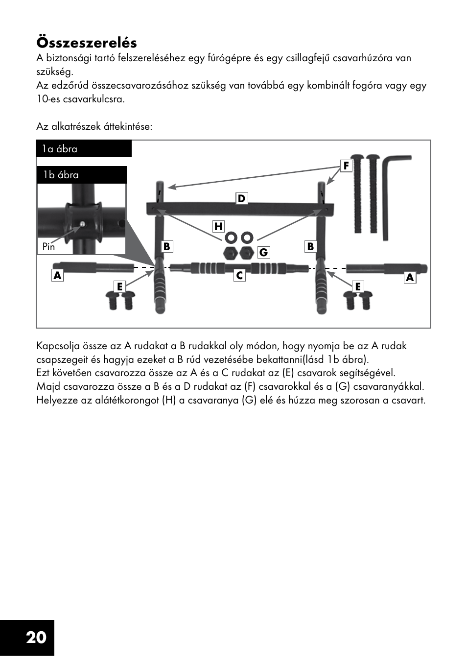 20 összeszerelés | Crivit MR-1362 User Manual | Page 20 / 56