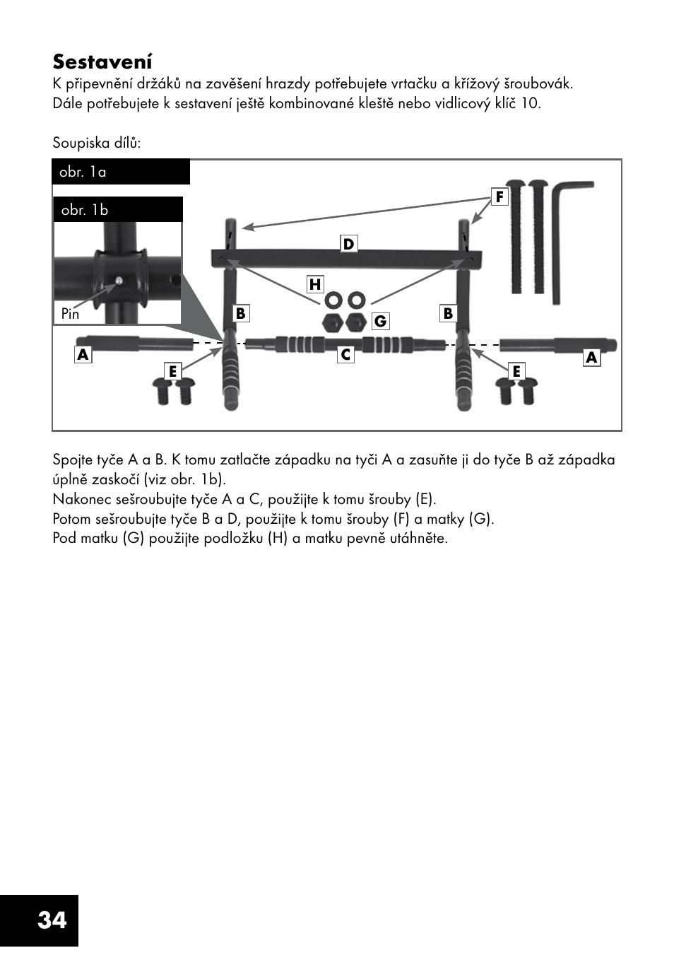 34 sestavení | Crivit MR-1362 User Manual | Page 34 / 56