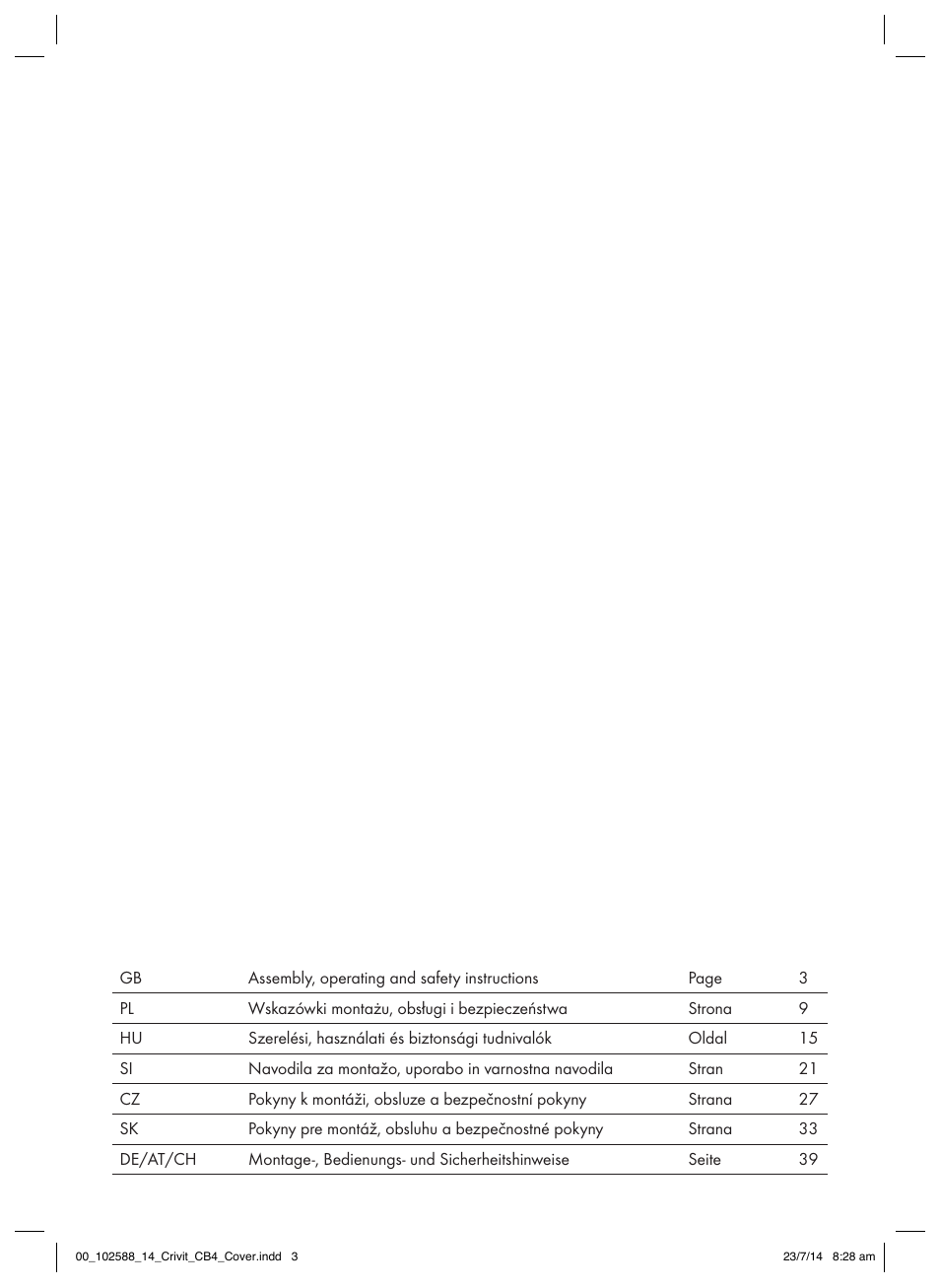 Crivit Z31742 User Manual | Page 2 / 47