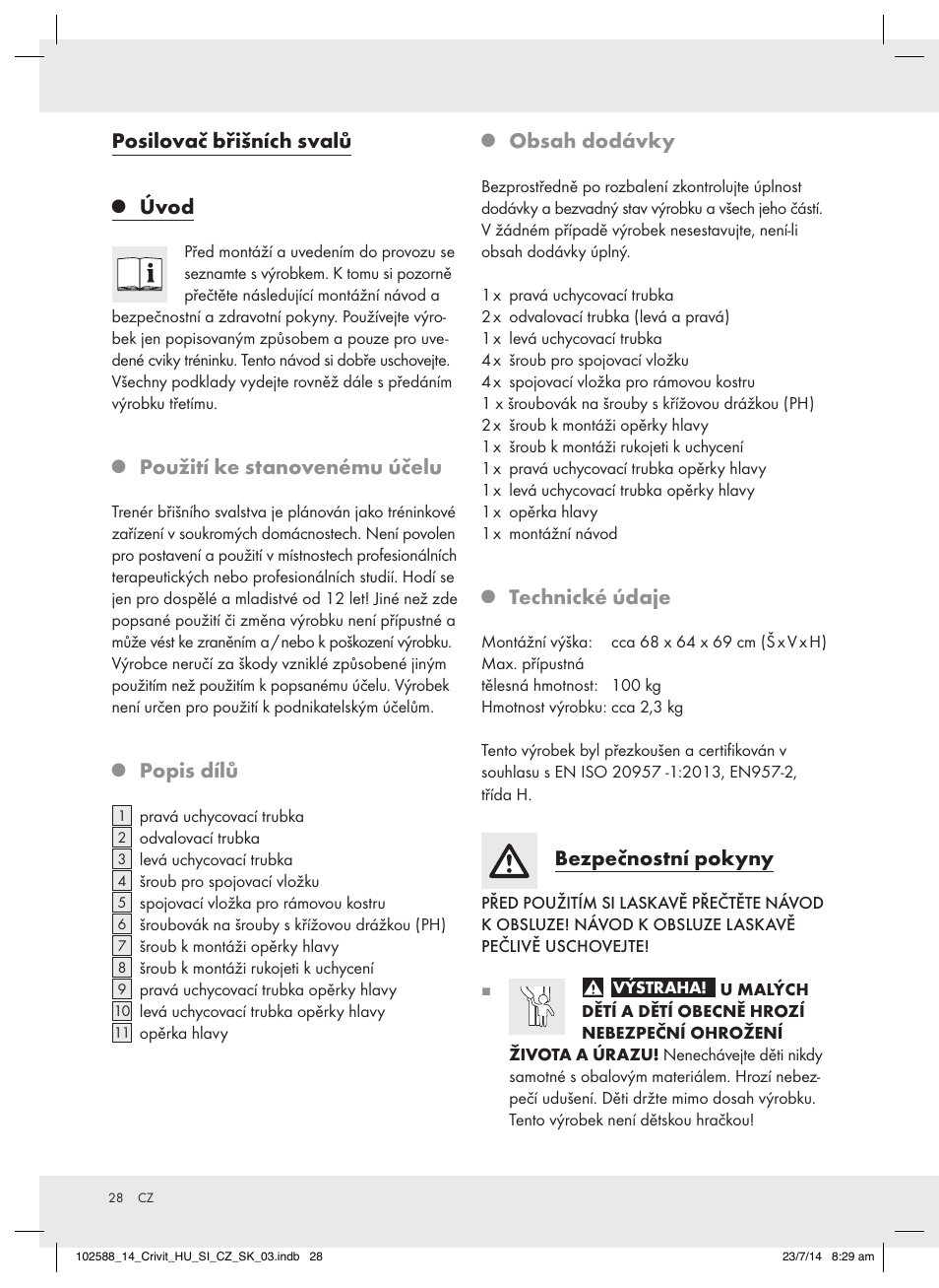 Crivit Z31742 User Manual | Page 28 / 47