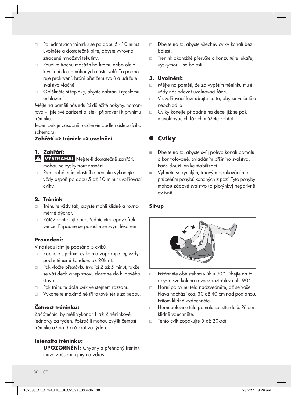 Cviky | Crivit Z31742 User Manual | Page 30 / 47