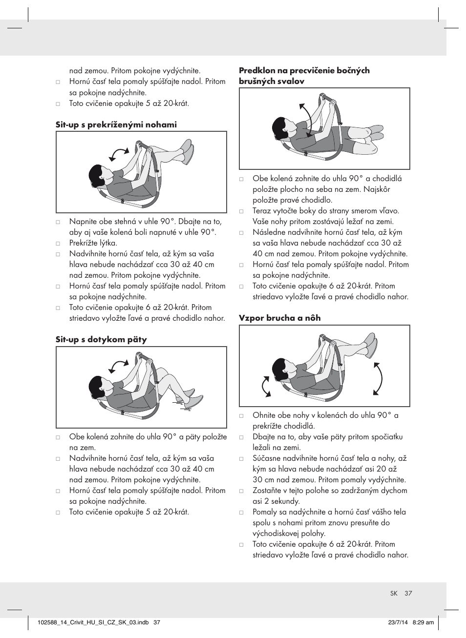 Cvičenia | Crivit Z31742 User Manual | Page 37 / 47