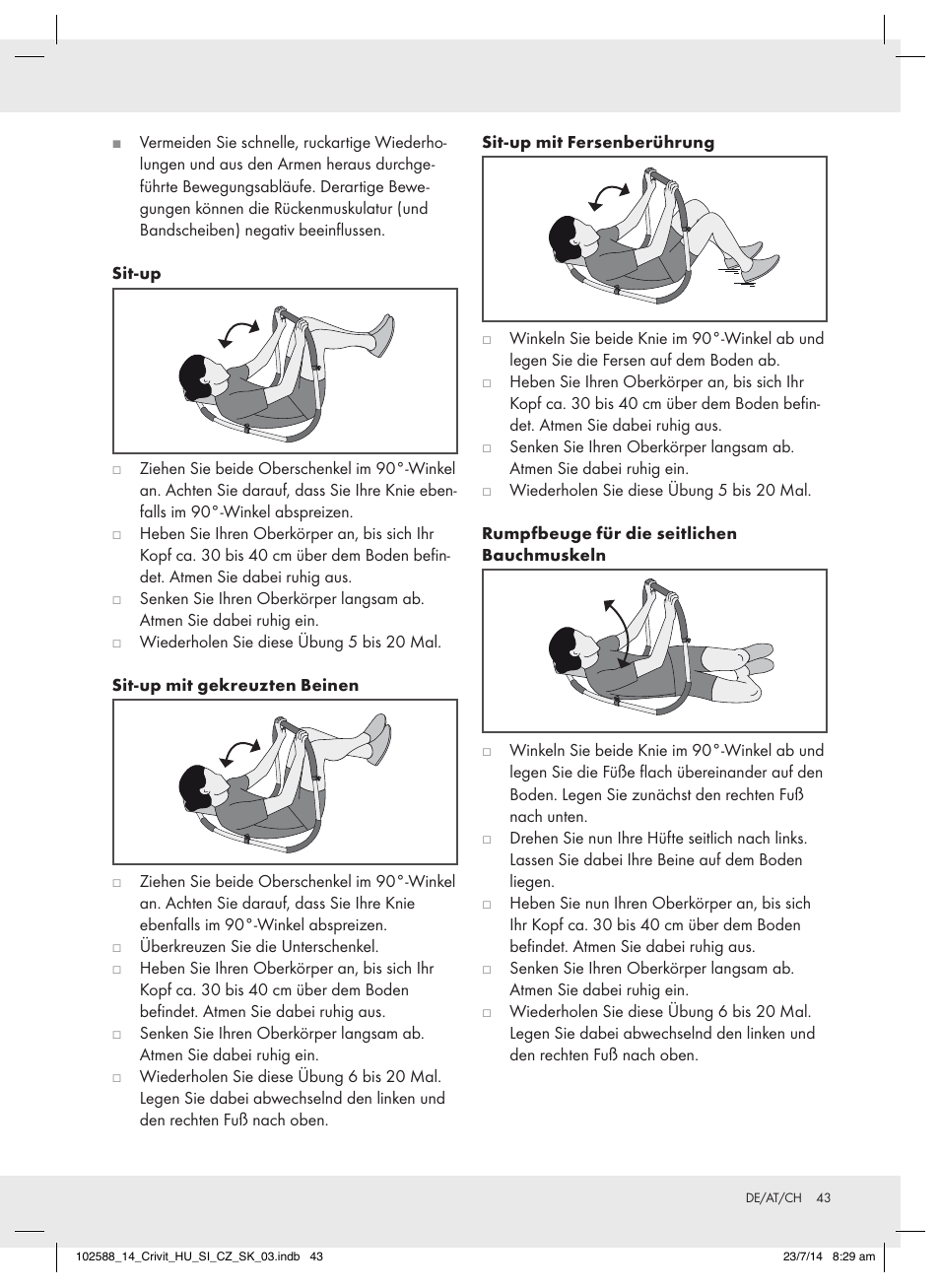 Übungen | Crivit Z31742 User Manual | Page 43 / 47