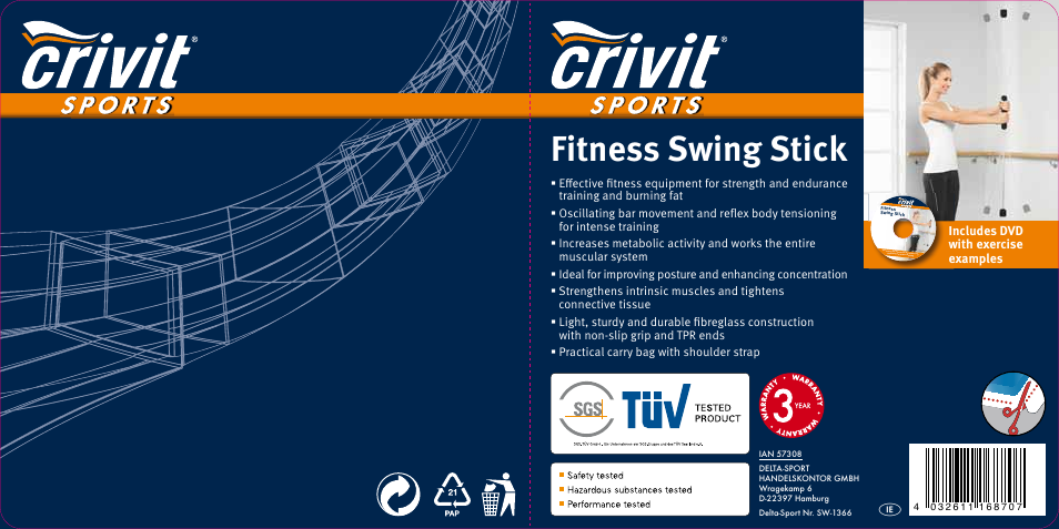 Crivit Fitness Swing Stick User Manual | 12 pages