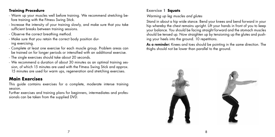 Main exercises | Crivit Fitness Swing Stick User Manual | Page 5 / 12