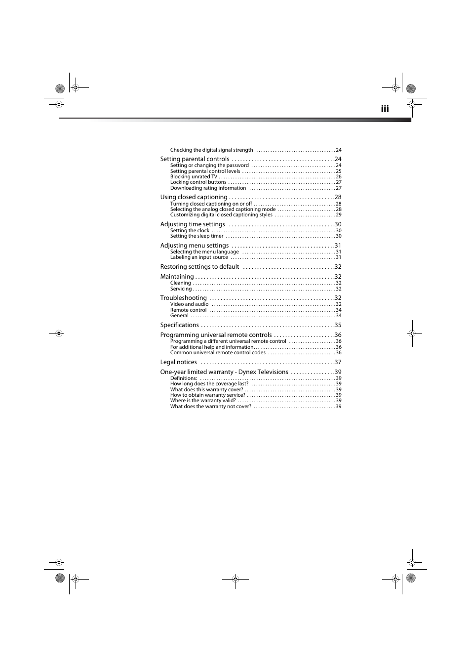 Dynex DX-24L200A12 User Manual | Page 3 / 44