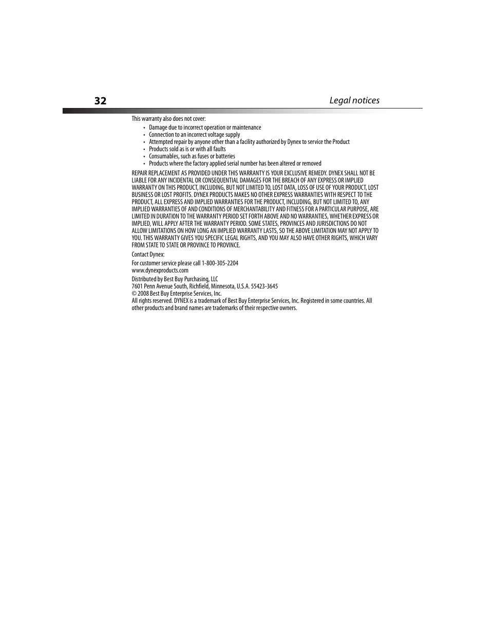 Dynex DX-NNBC User Manual | Page 32 / 33