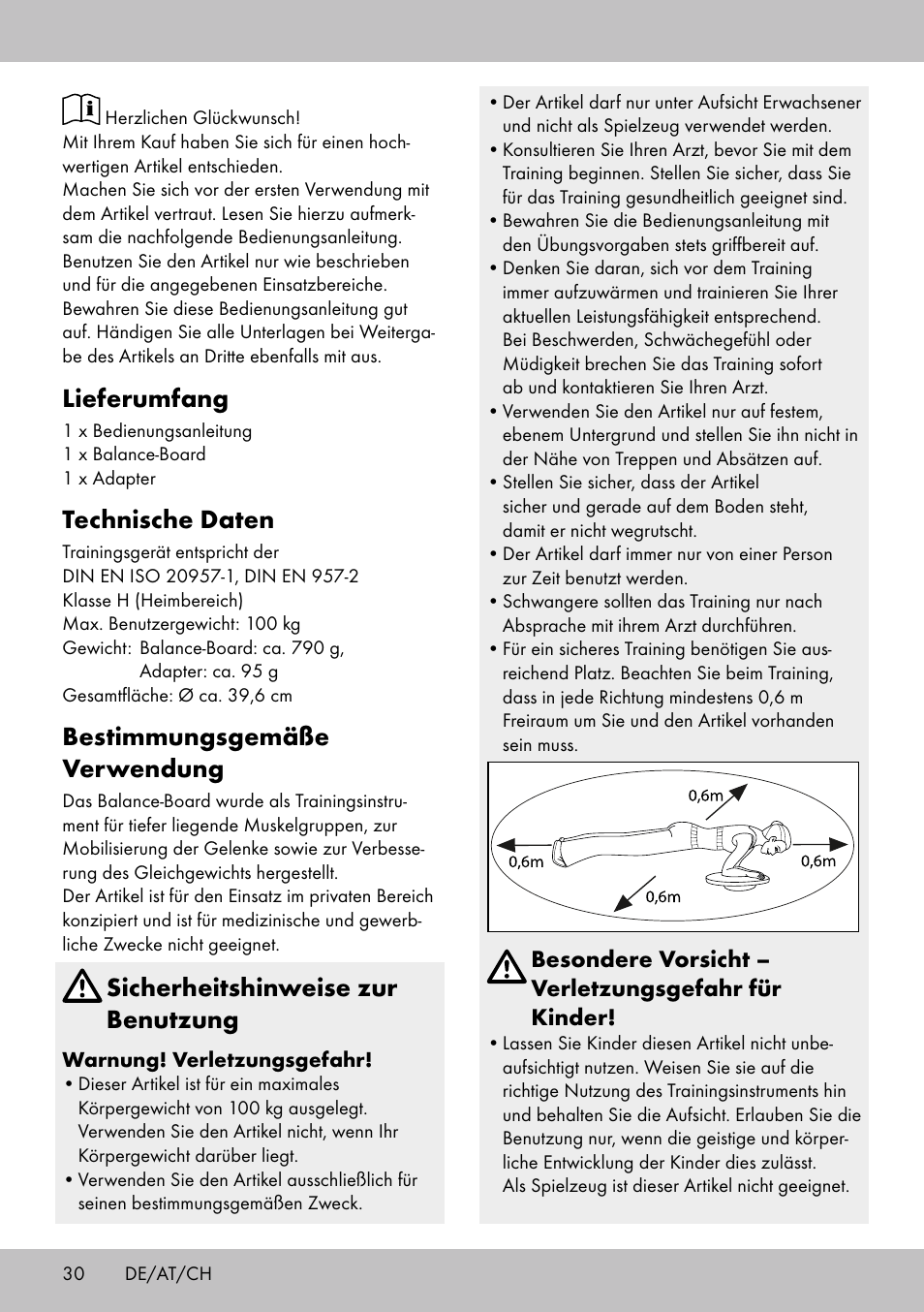 Lieferumfang, Technische daten, Bestimmungsgemäße verwendung | Sicherheitshinweise zur benutzung | Crivit BB-1789 User Manual | Page 30 / 36