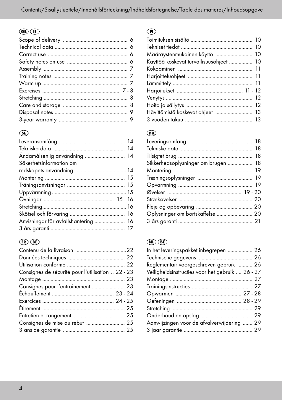 Crivit BB-1789 User Manual | Page 4 / 36