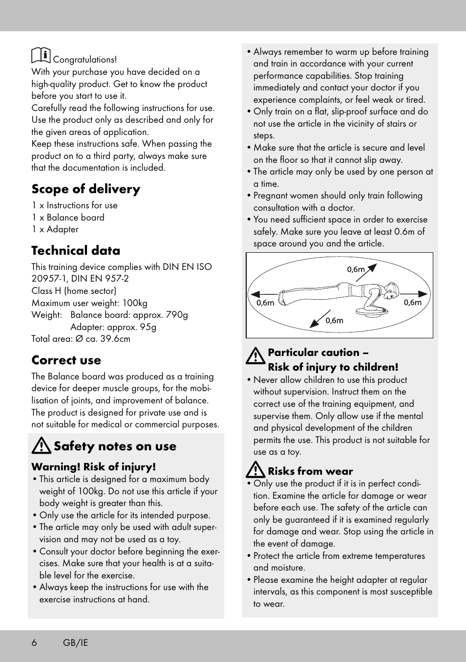 Scope of delivery, Technical data, Correct use | Crivit BB-1789 User Manual | Page 6 / 36