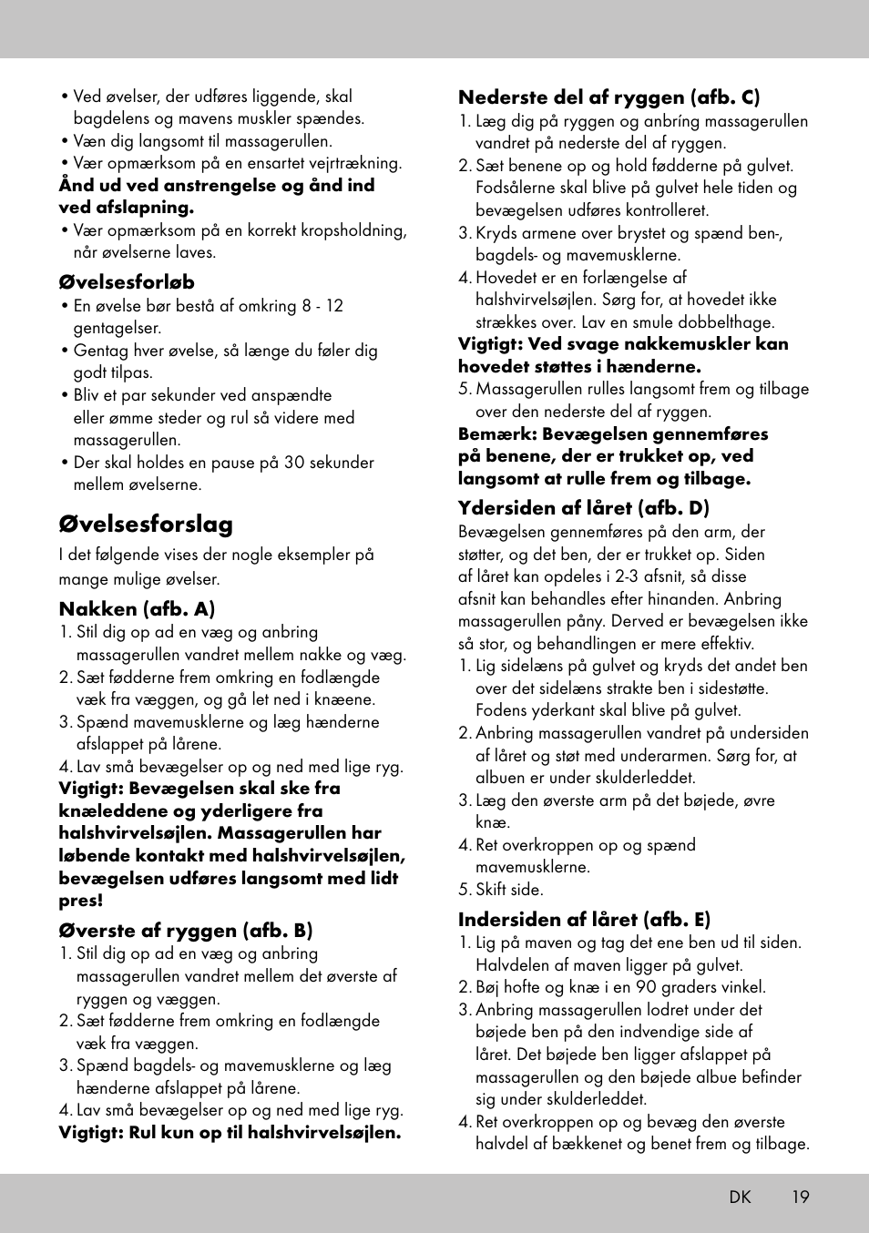 Øvelsesforslag | Crivit BB-2035 User Manual | Page 17 / 34