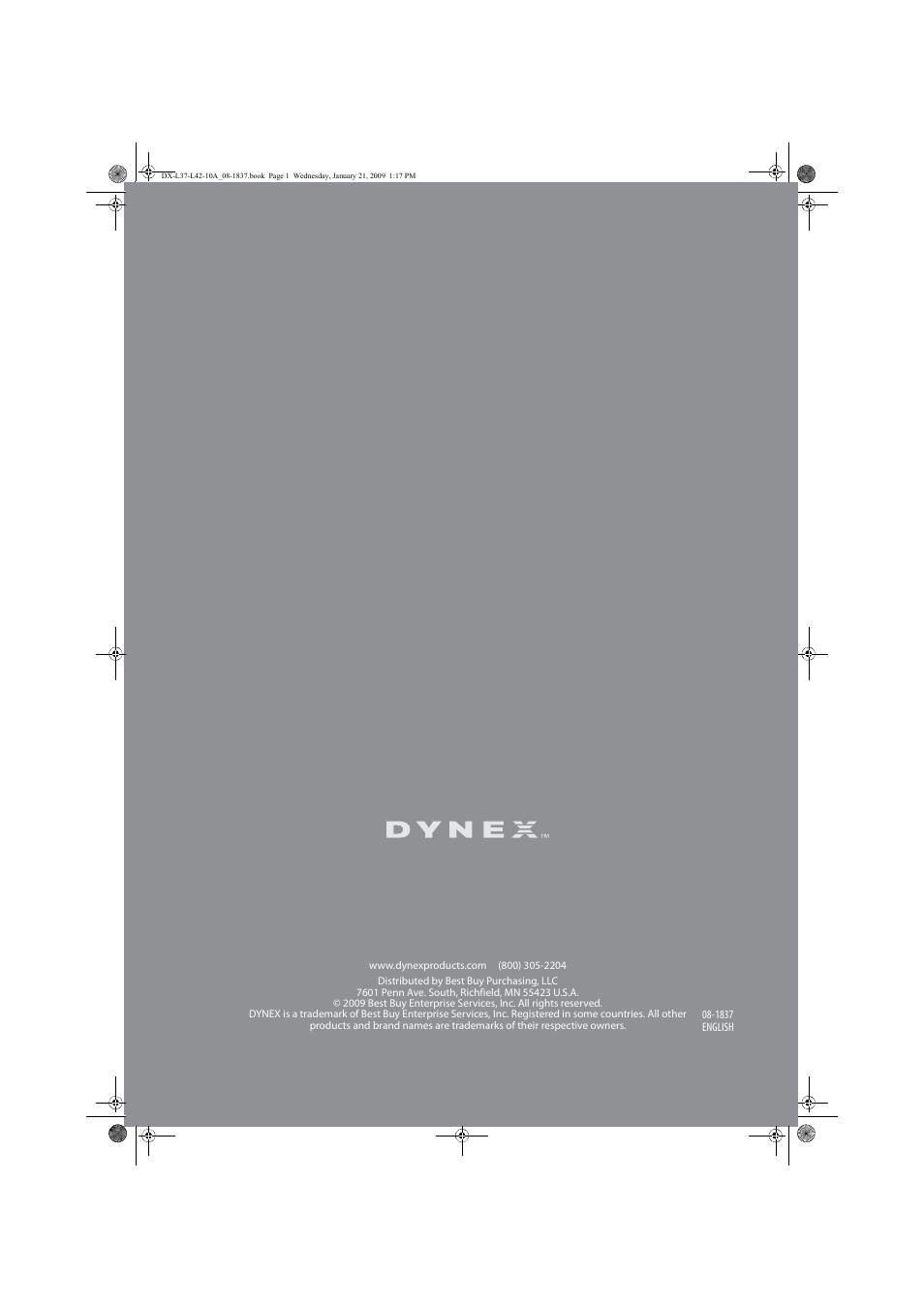 Dynex DX-L37-10A User Manual | Page 36 / 36