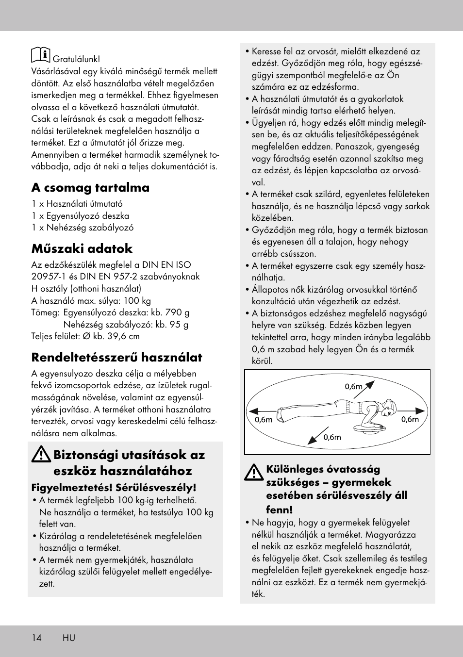 A csomag tartalma, Műszaki adatok, Rendeltetésszerű használat | Biztonsági utasítások az eszköz használatához | Crivit BB-1789 User Manual | Page 14 / 36