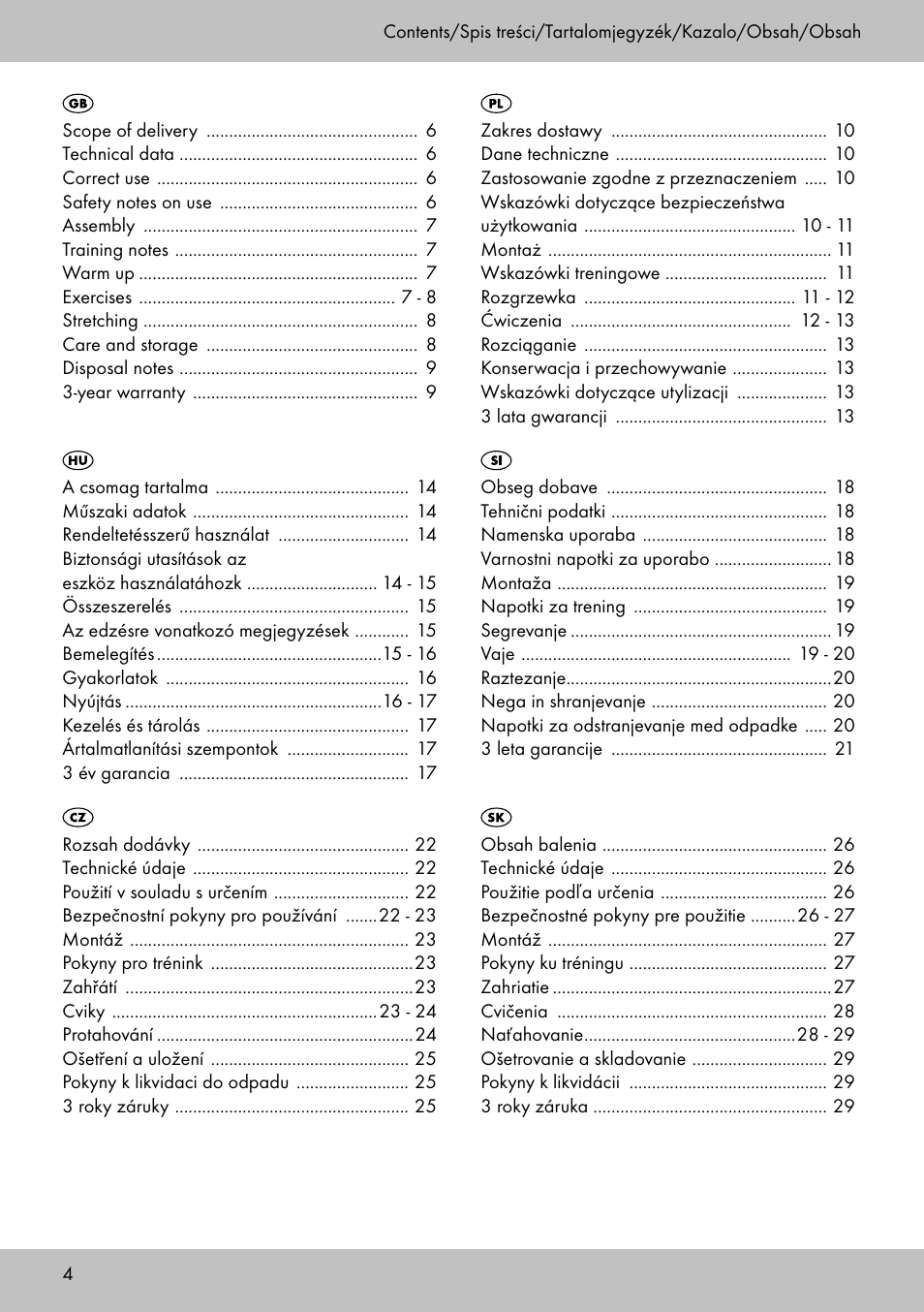 Crivit BB-1789 User Manual | Page 4 / 36