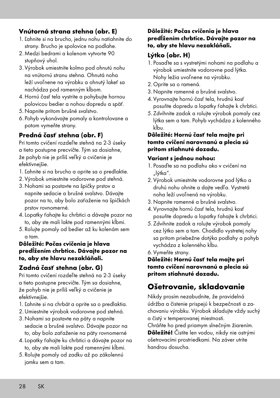 Ošetrovanie, skladovanie | Crivit BB-2035 User Manual | Page 26 / 34