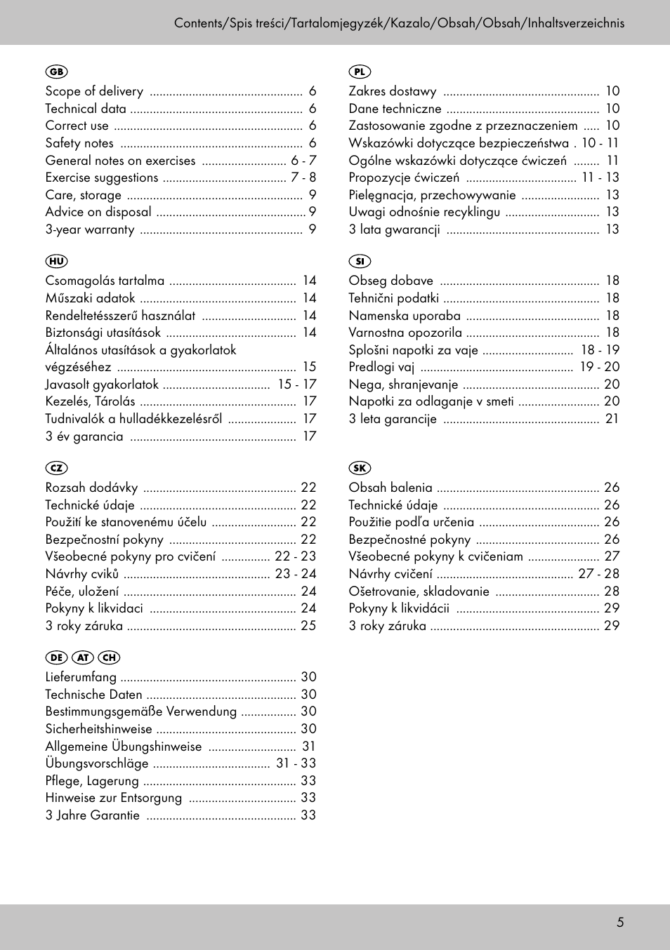 Die103671_blackroll_manual_inside_lb4_hu_cz_layout | Crivit BB-2035 User Manual | Page 3 / 34