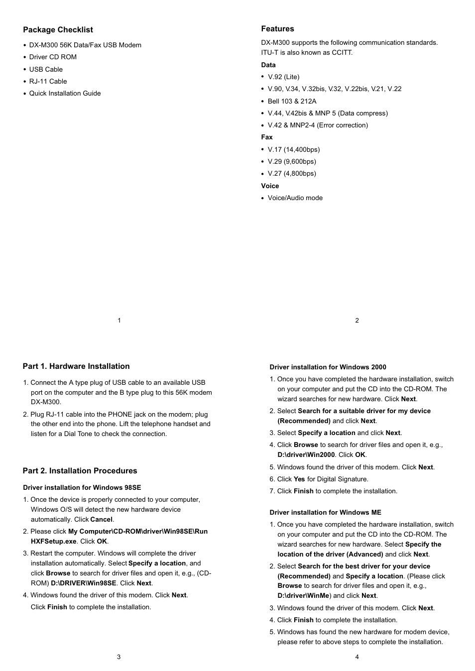 Dynex DX-M300 User Manual | Page 2 / 2