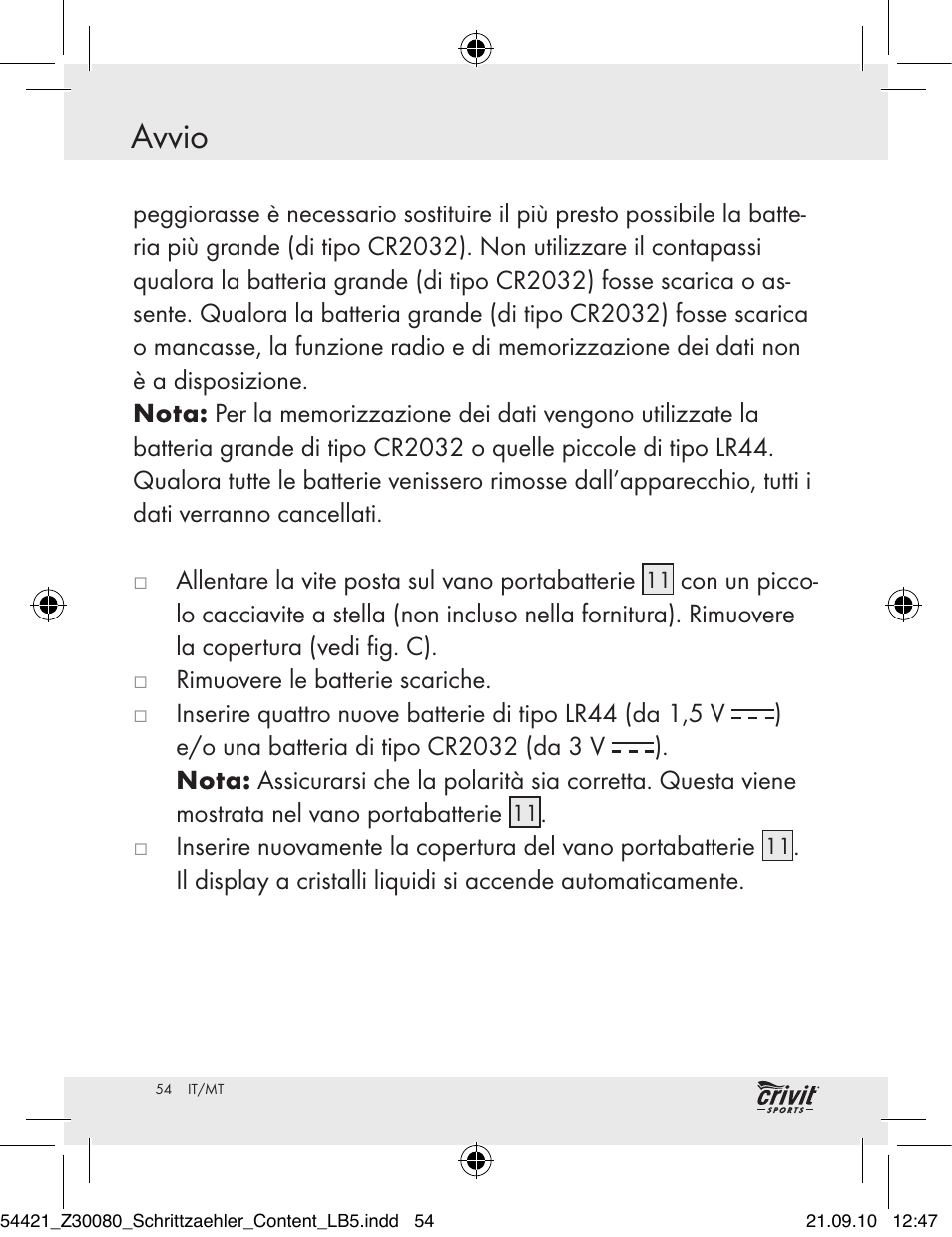 Pulizia e manutenzione / smaltimento avvio | Crivit Z30080 User Manual | Page 52 / 102