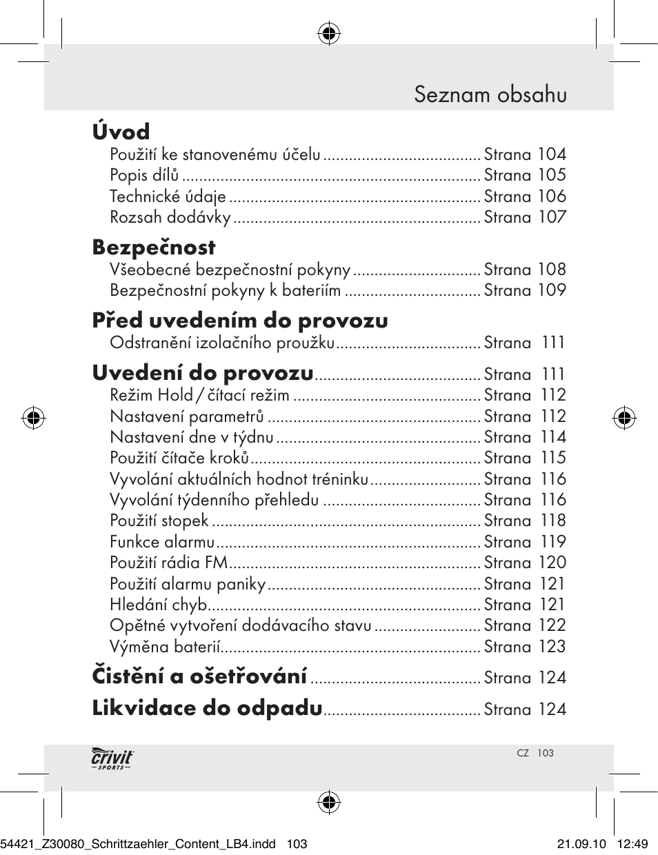 Crivit Z30080 User Manual | Page 101 / 147
