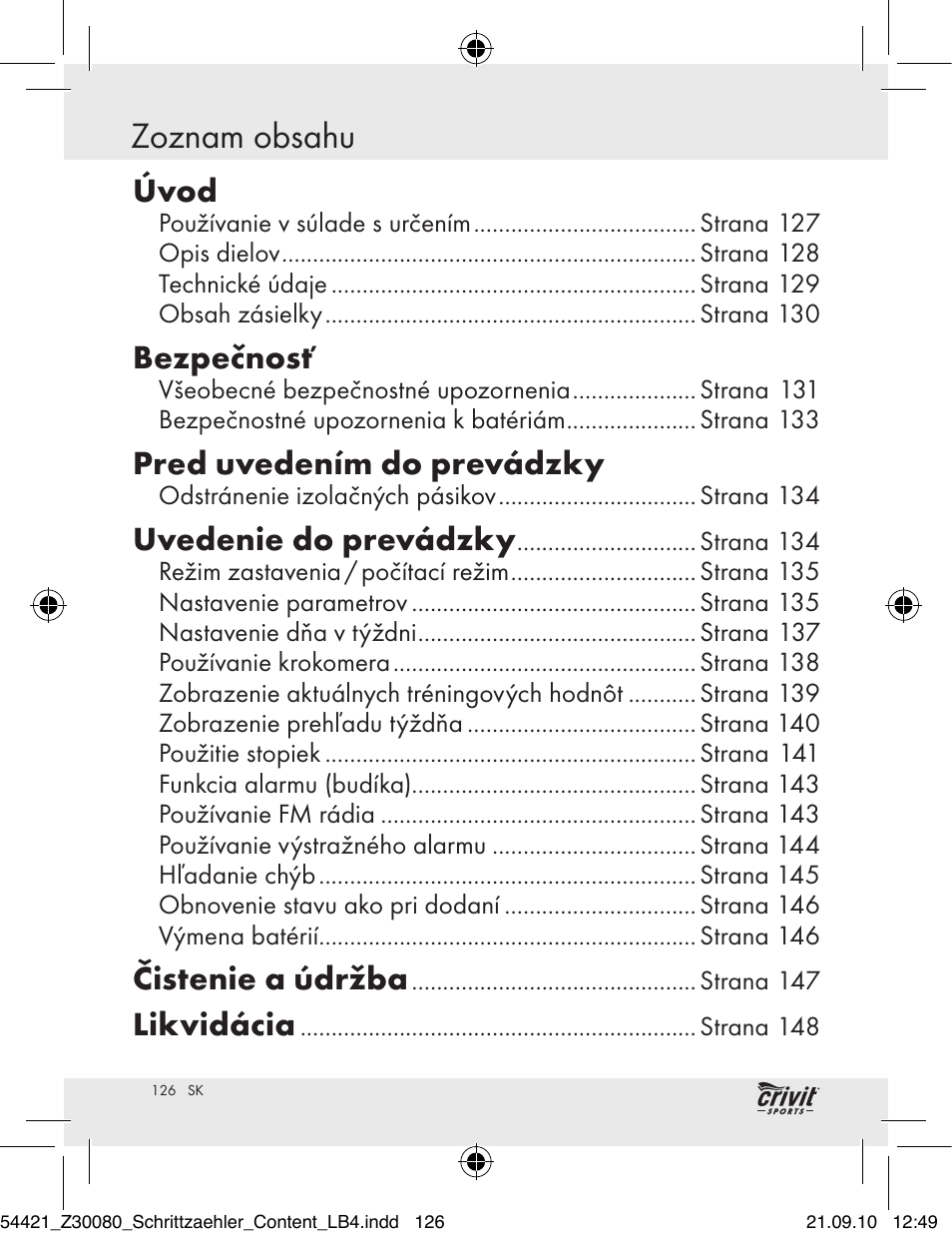 Crivit Z30080 User Manual | Page 124 / 147