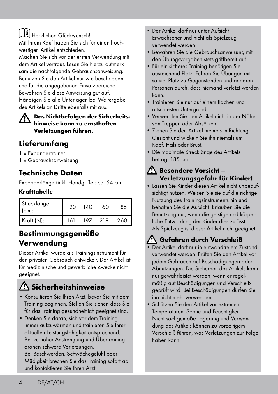 Lieferumfang, Technische daten, Bestimmungsgemäße verwendung | Sicherheitshinweise | Crivit ET-2008 User Manual | Page 4 / 16