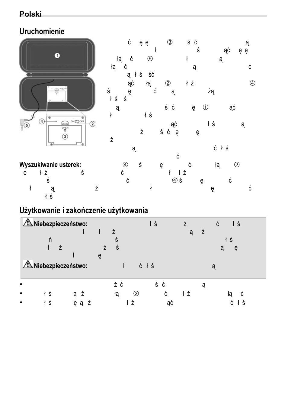 Uruchomienie, Użytkowanie i zakończenie użytkowania | Crivit BS-210 User Manual | Page 10 / 36