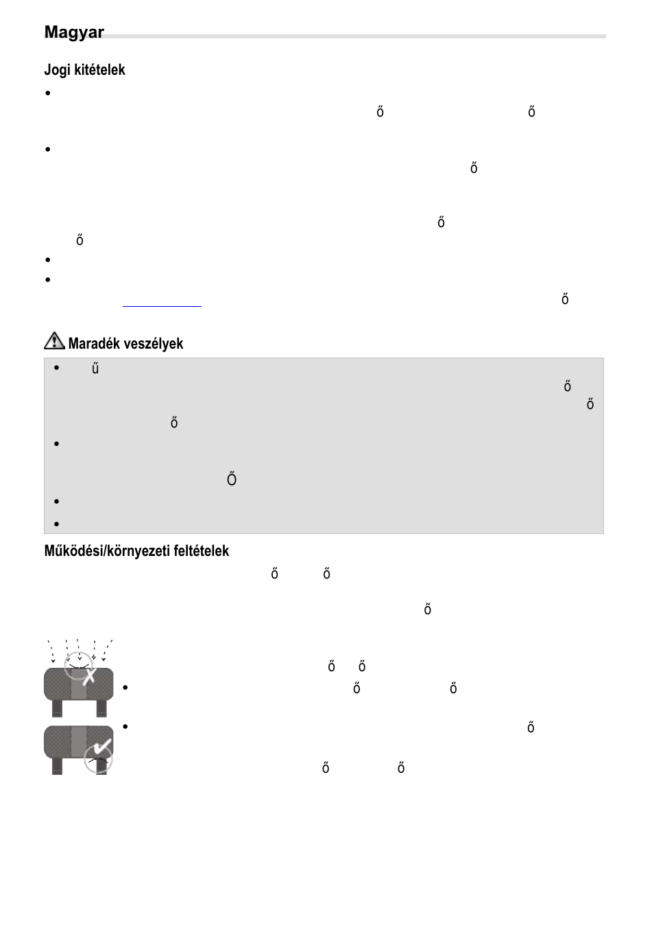 Jogi kitételek, 8b maradék veszélyek, Működési/környezeti feltételek | Crivit BS-210 User Manual | Page 12 / 36