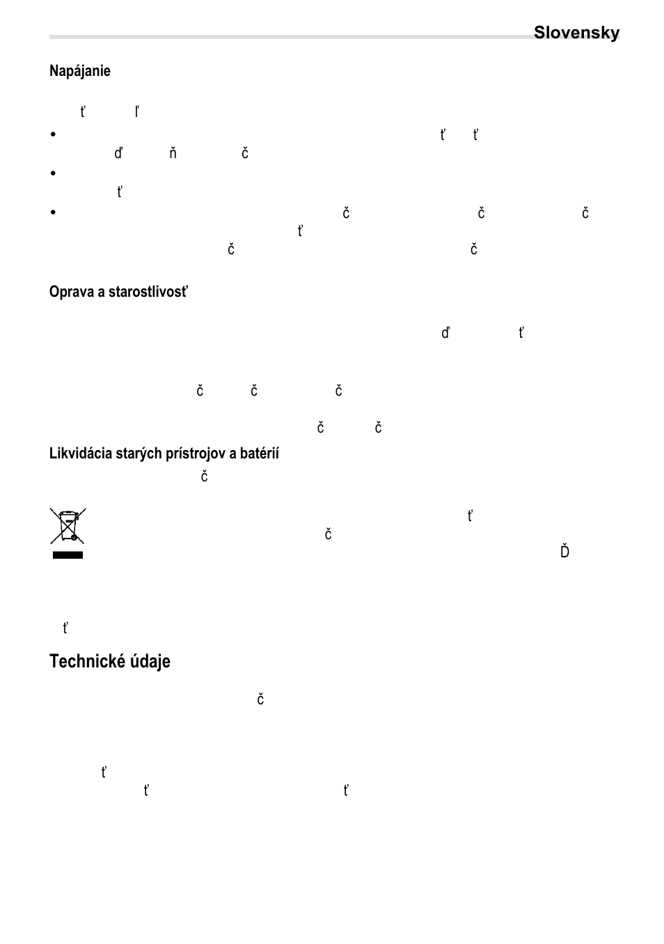 Napájanie, 11boprava a starostlivosť, 12blikvidácia starých prístrojov a batérií | 3btechnické údaje, Technické údaje | Crivit BS-210 User Manual | Page 25 / 36