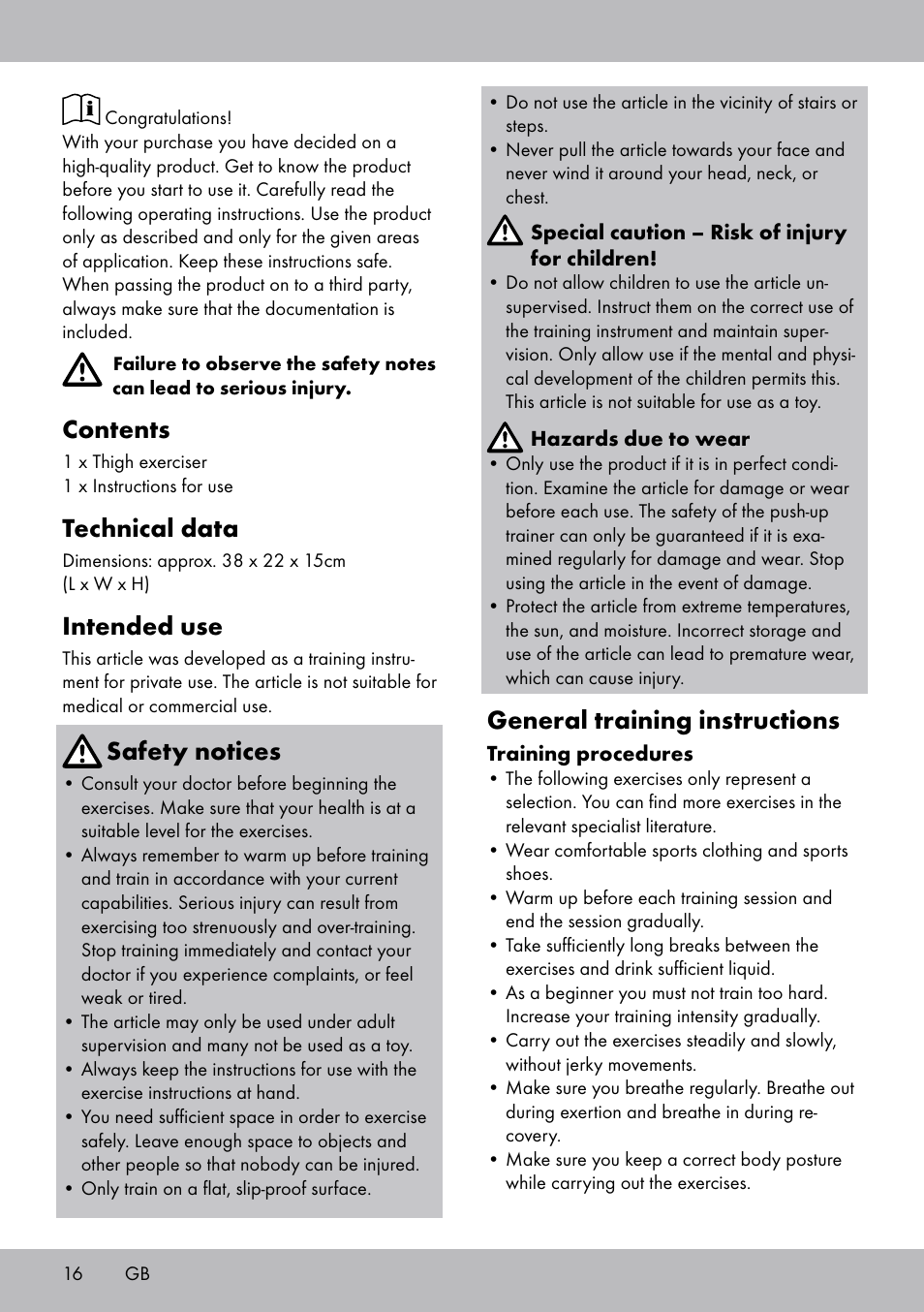 Crivit OT-2007 User Manual | Page 16 / 20