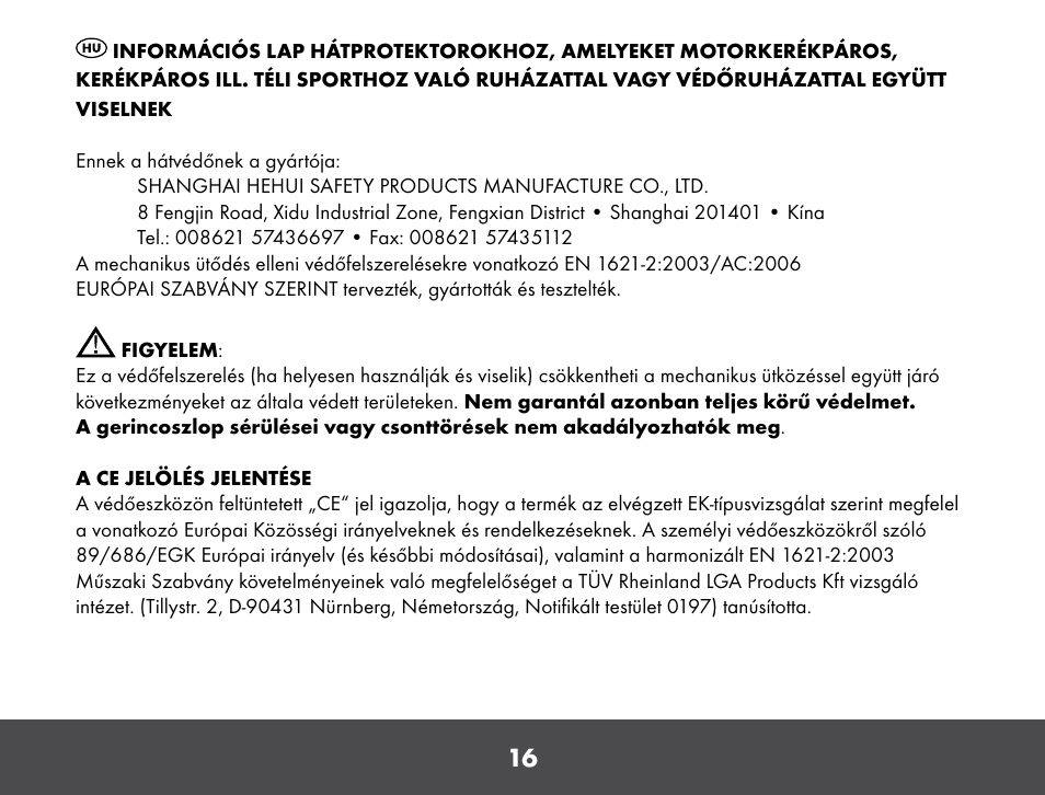 Crivit VP910 User Manual | Page 16 / 52