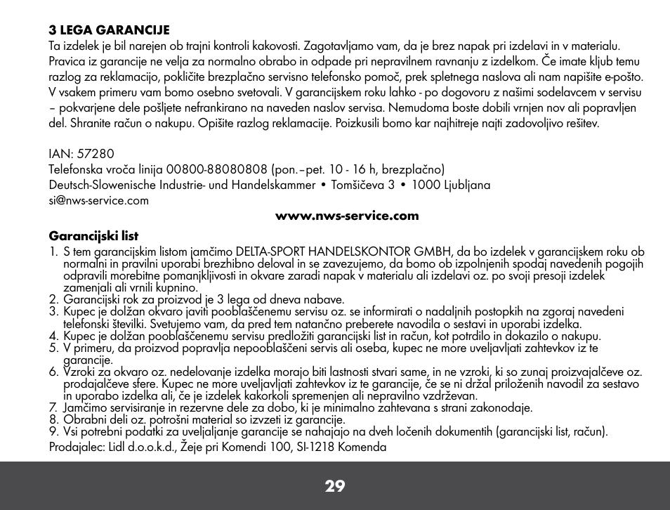 Crivit VP910 User Manual | Page 29 / 52