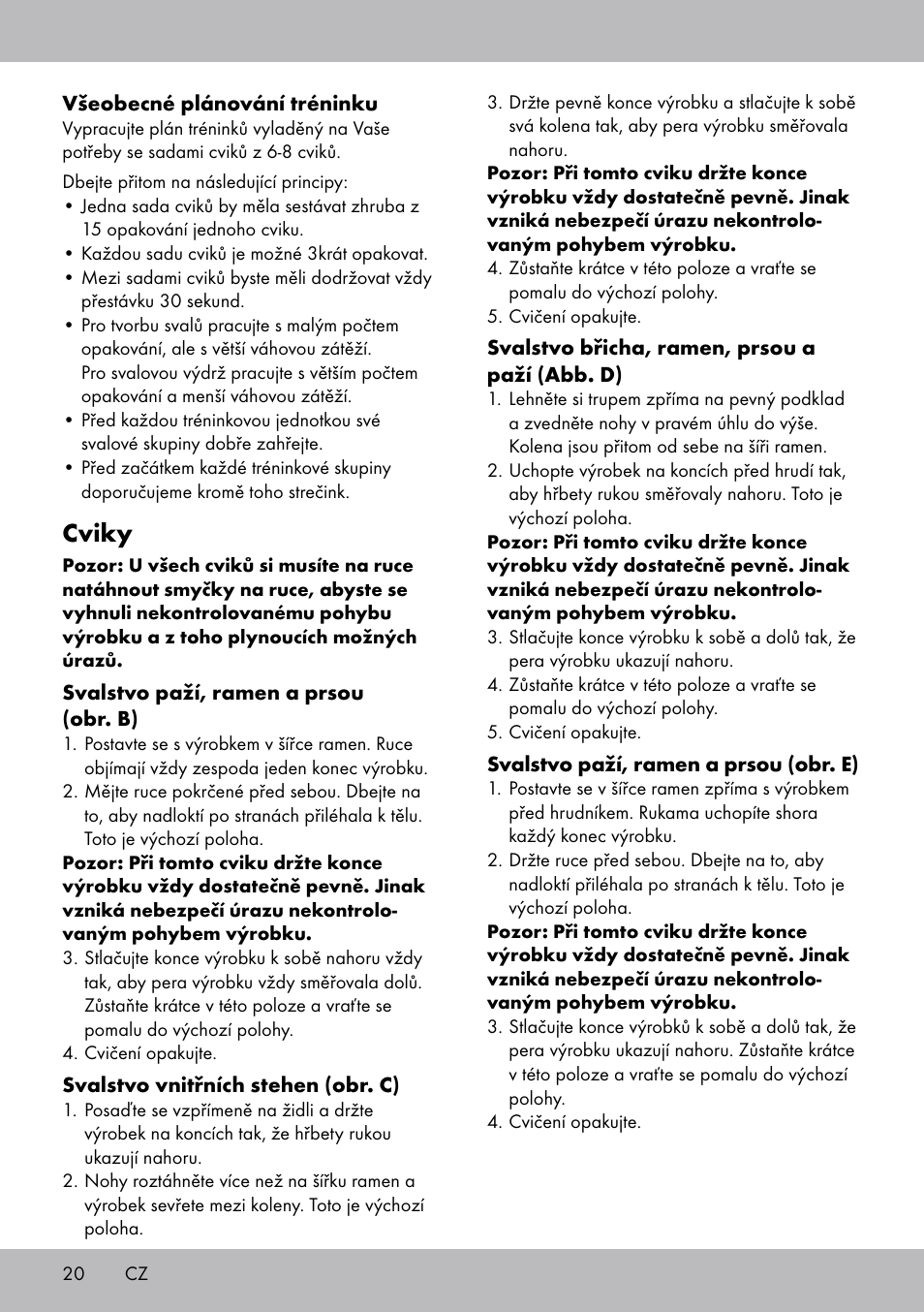 Cviky | Crivit FH-2006 User Manual | Page 20 / 32